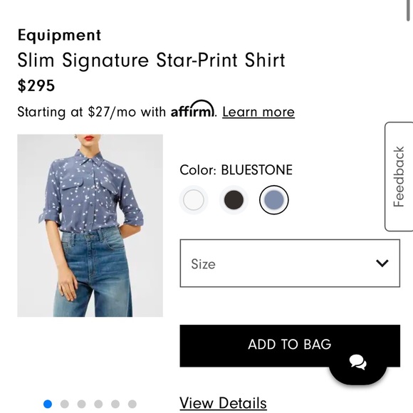 Equipment Slim Signature Star-print Shirt size S/P - Picture 4 of 5